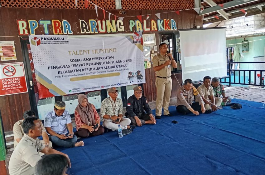  Bhabinkamtibmas Pulau Kelapa Hadiri Kegiatan Talent Hunting Sosialisasi Pengawas TPS di Kepulauan Seribu Utara