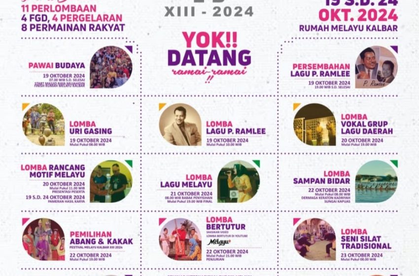  MABM Kalbar Selenggarakan Festival Melayu XIII