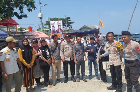 Polsek Kepulauan Seribu Utara Laksanakan Pengamanan Kampanye Calon Gubernur dan Wakil Gubernur No. Urut 3 di Pulau Panggang